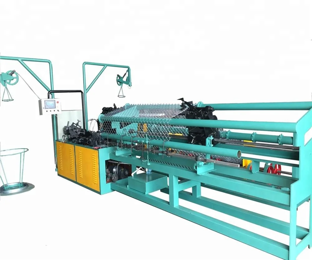 semi fully automatic plc control  chain link fence making machine