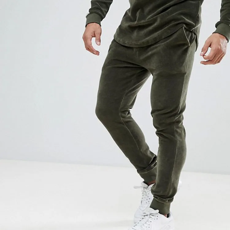 
Custom Fashion Hot Sale Men Suede Tracksuit 