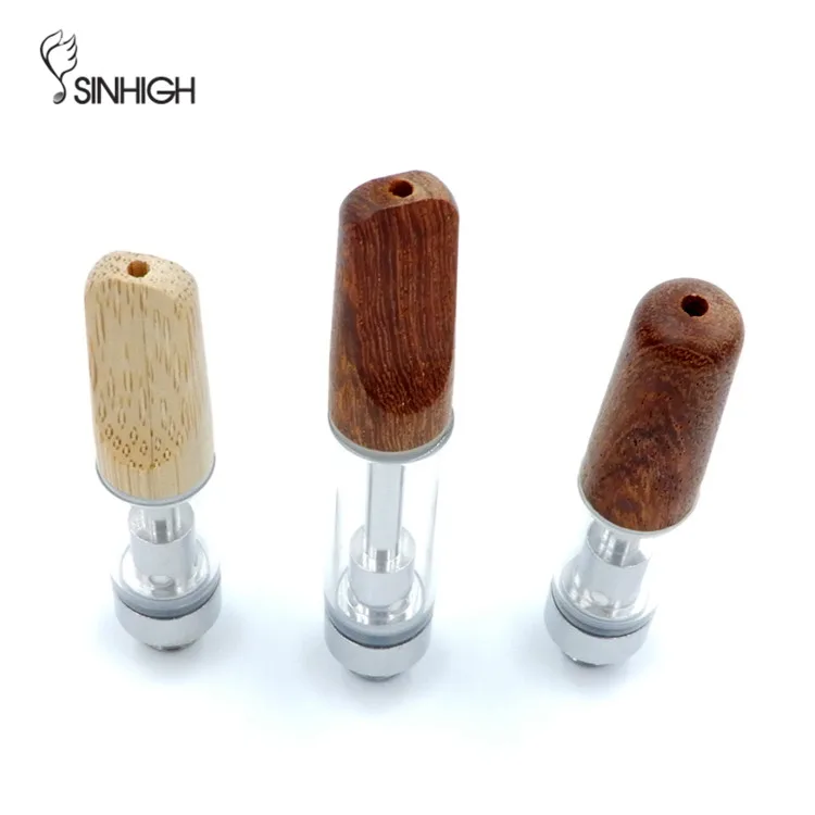 
2019 Vaporizer Wood Ceramic Coil Vape Cartridge 0.5ml 510 Atomizer From Sinhigh 