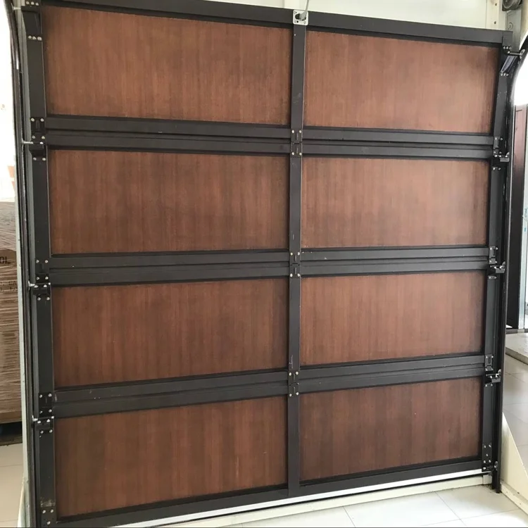 Modern design security wood garage door