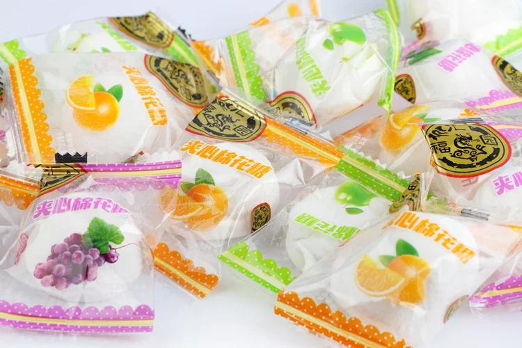 HUIFUYUAN Soft sweet jam center filled marshmallow candy