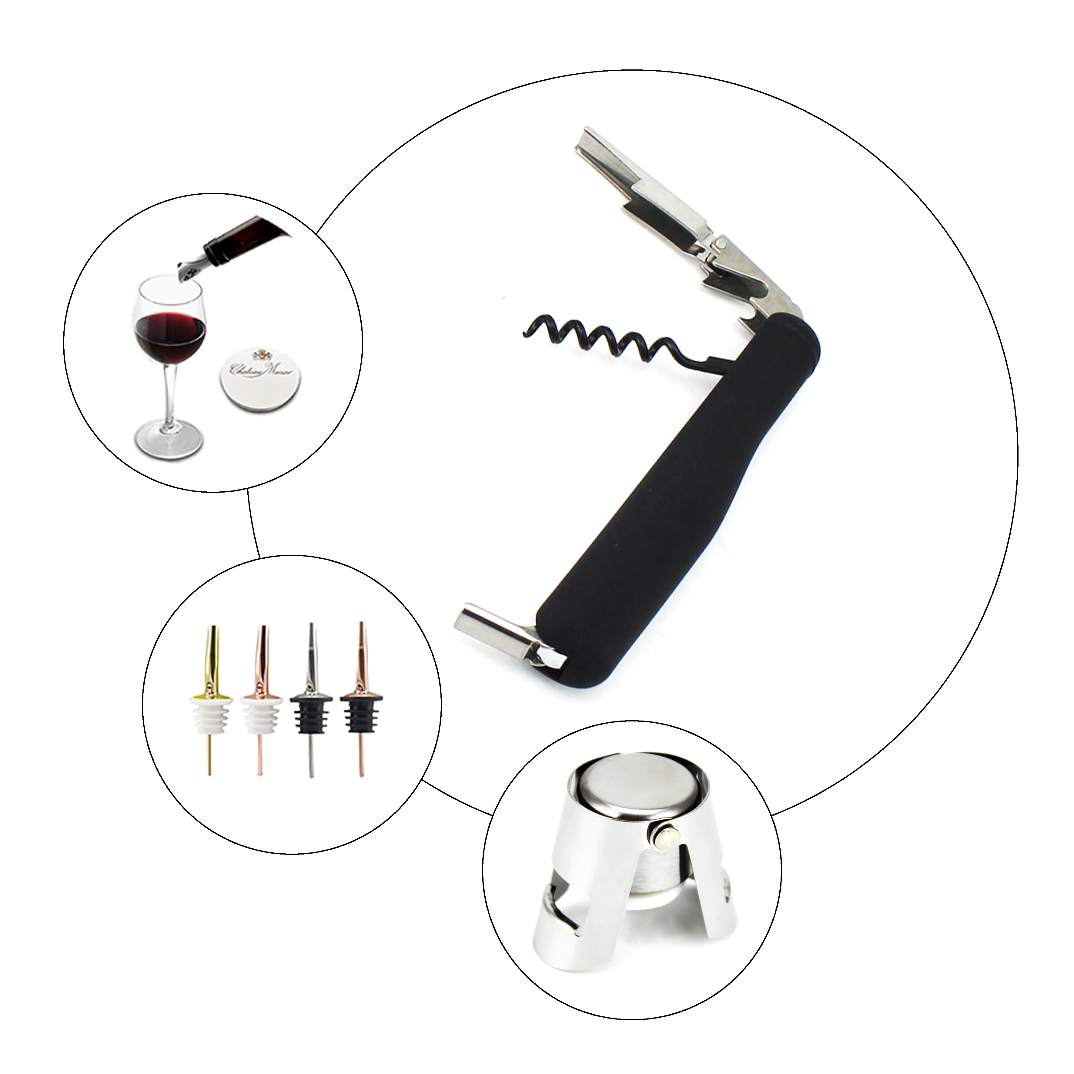Innovation By Sommelier - Spring-Loaded Double Lever Waiters Corkscrew and Wine Bottle Opener