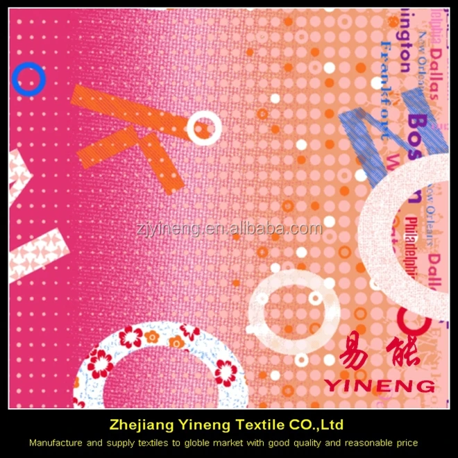 custom different types of 100% polyester woven twill fabric names