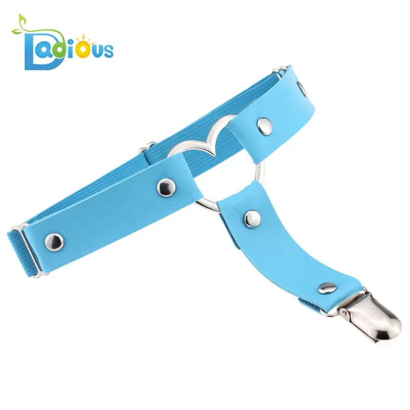 2019 Fashion Street Punk Rock Style Love Heart Sexy PU Leather Garter Belt for young girls