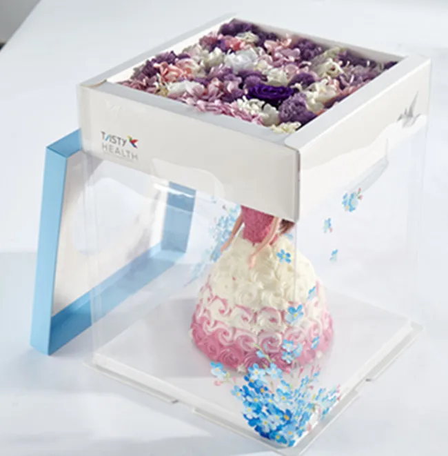 Wholesale custom printed logo cake style flower paper wedding favors candy boxes Chocolate Gifts package Box