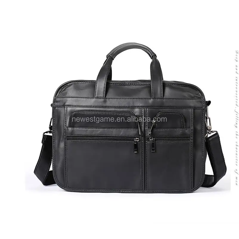 
Retail fashion crossbody shoulder genuine leather business men leather bag supplier free shipping 