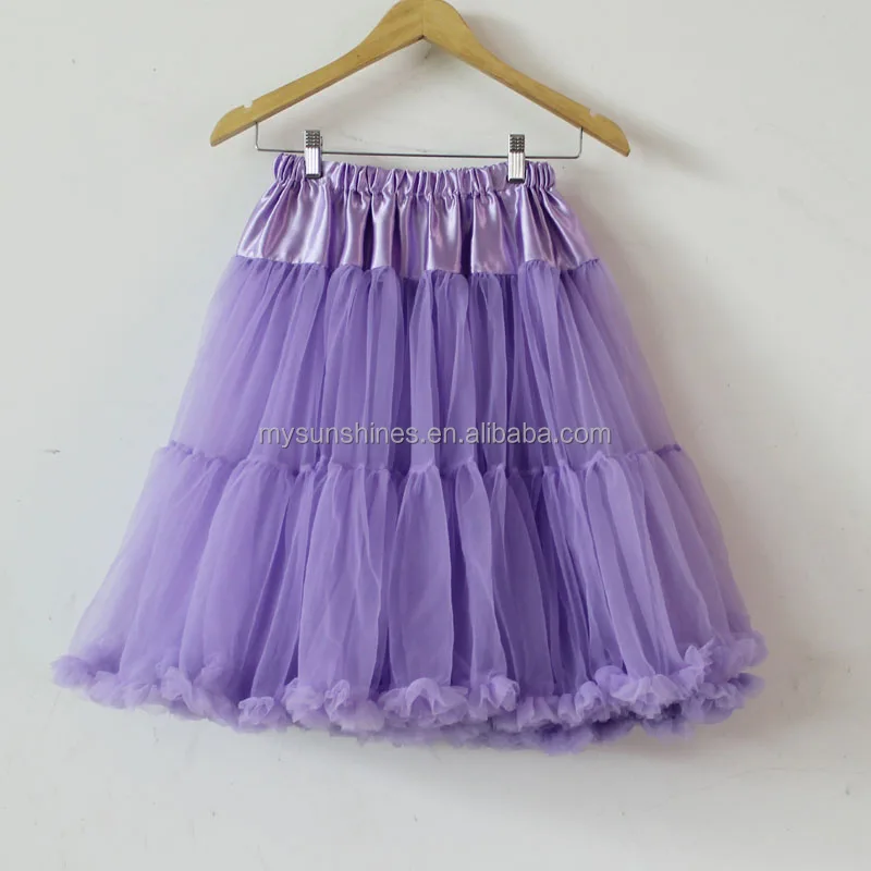 New Design Plus Size Yellow Chiffon Lady Pettiskirt Fashion Fluffy Long Maxi Skirt