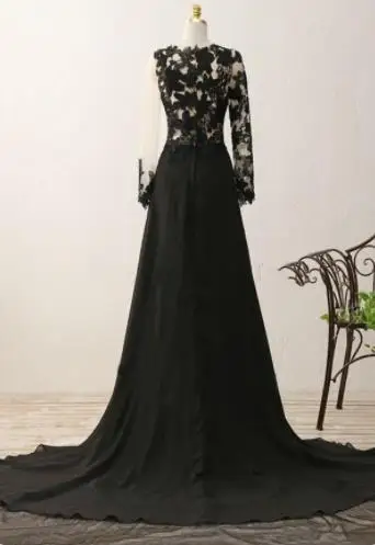 Недорогие черные длинные вечерние платья для гостей свадьбы из Бангкока