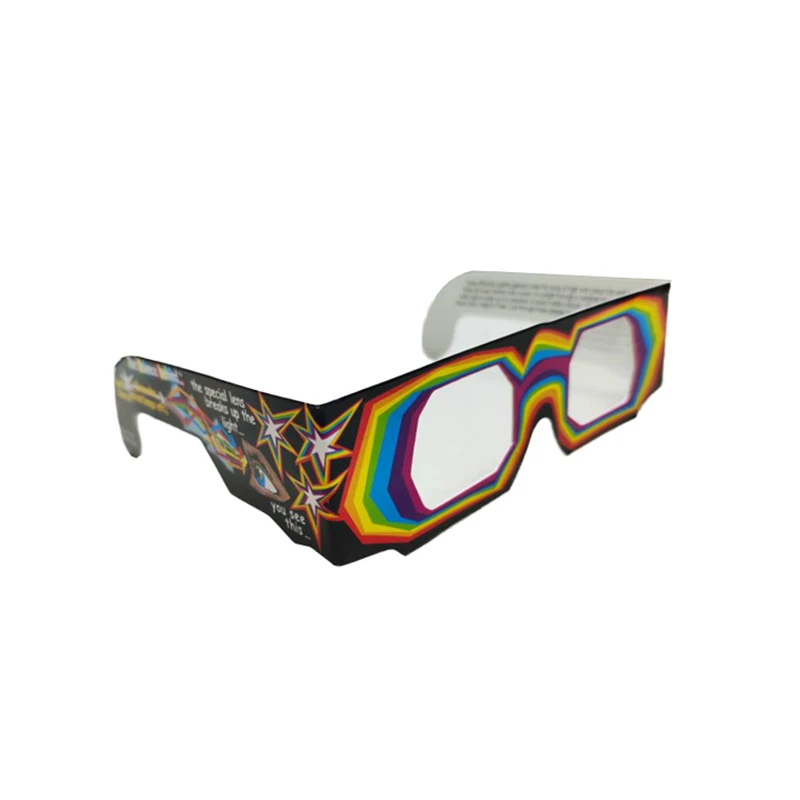 5%-10% скидка по заводской цене бумажные диффузорные очки фейерверки 3D очки для веселья