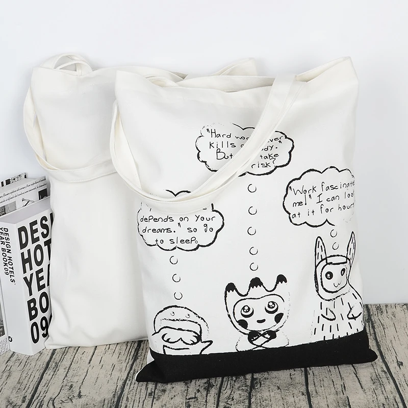 Retail Screen Printing cotton souvenir dropship tote bag with logo