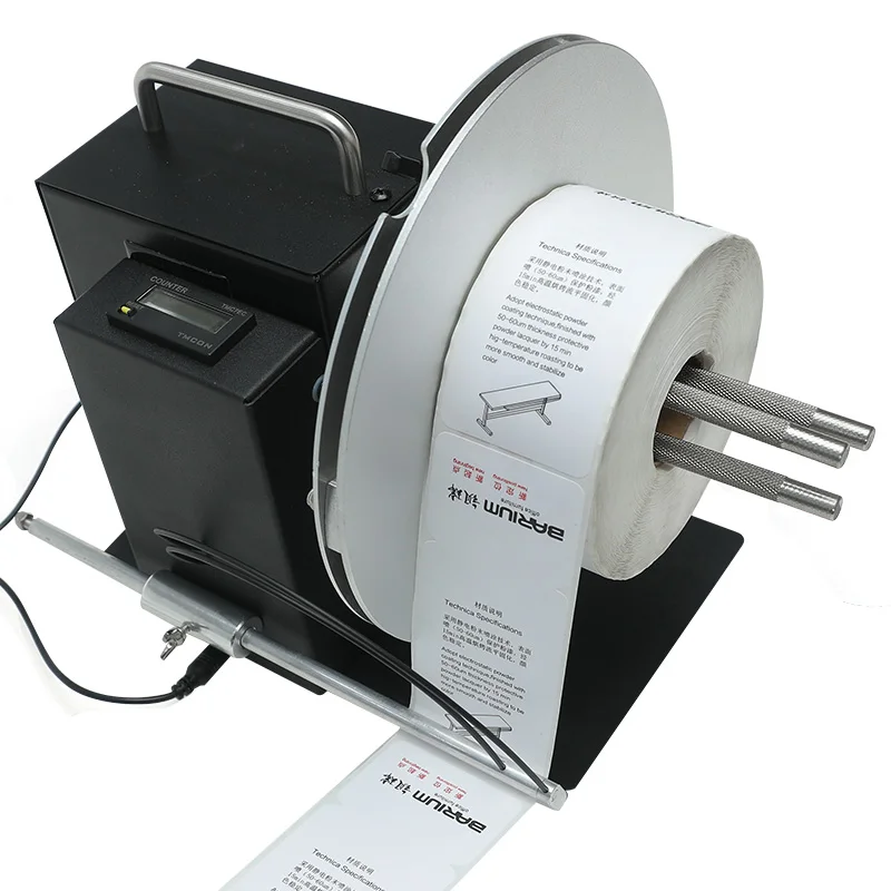 Label Counter Automatic Label Rewinder Synchronize with Printer Tags Rolling Machine