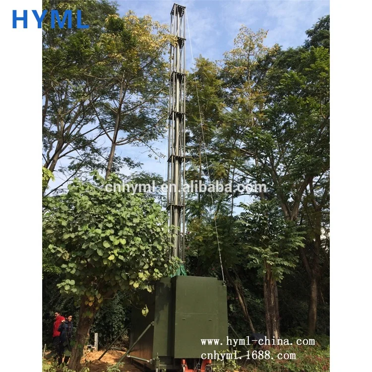 
Pneumatic telescopic tower and mobile communication base station 