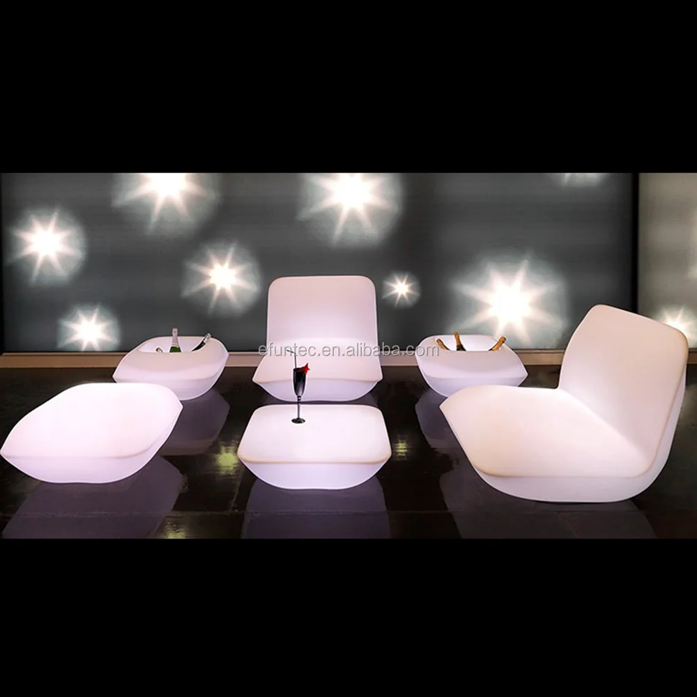 Водонепроницаемая полиэтиленовая пластиковая светодиодная Подушка, диван с rgb-подсветкой, меняющая цвет, коммерческая светодиодная мебель для отдыха