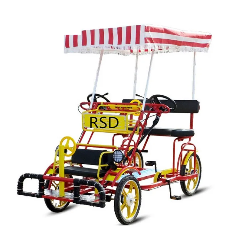 Tourist Sightseeing bike carbon /3 person Christmas tandem bike for sightseeing on road hot selling