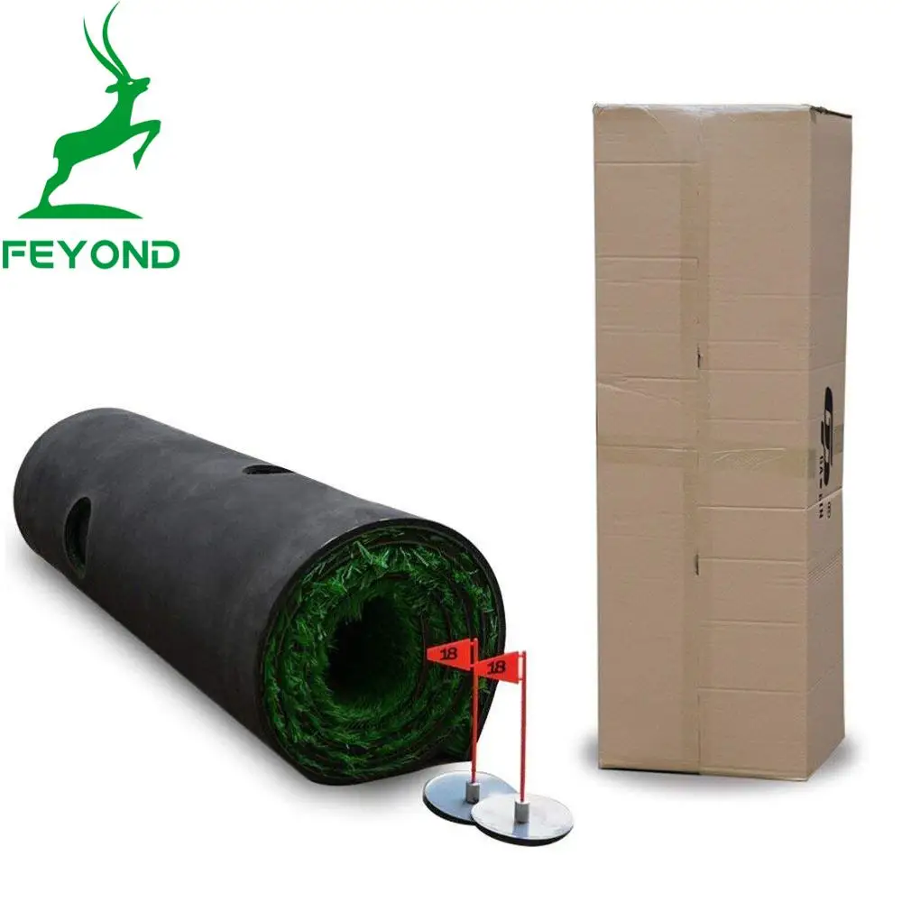 Feyond Customized Size Golf Hitting Mat Indoor Training Swing Aids Golf Carpet Green Golf Putting Mat