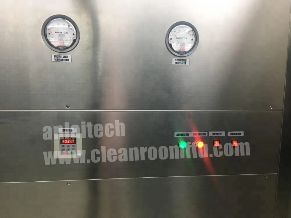 Negative pressure weighing room laminar flow hood