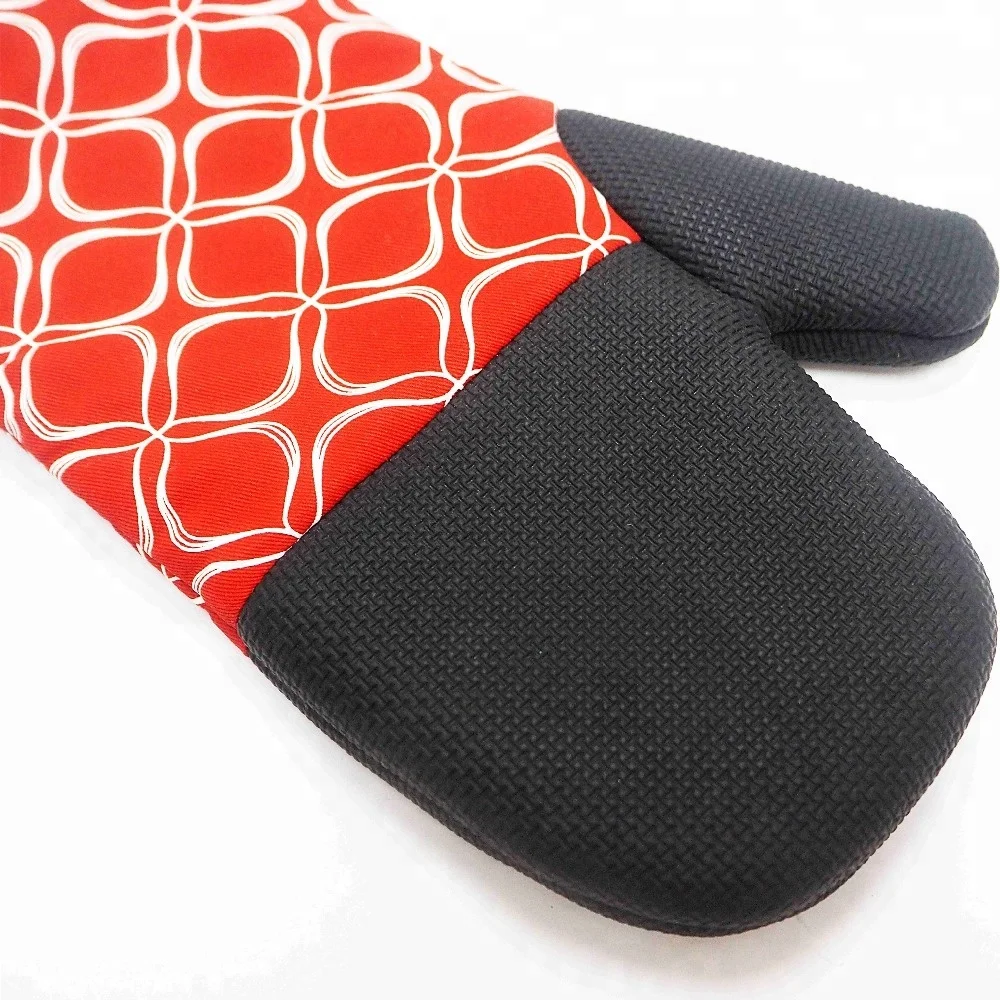 Meita Home Household Kitchen Heat Proof Custom Design Neoprene Mitten Oven Mitt Machine washable oven mitt