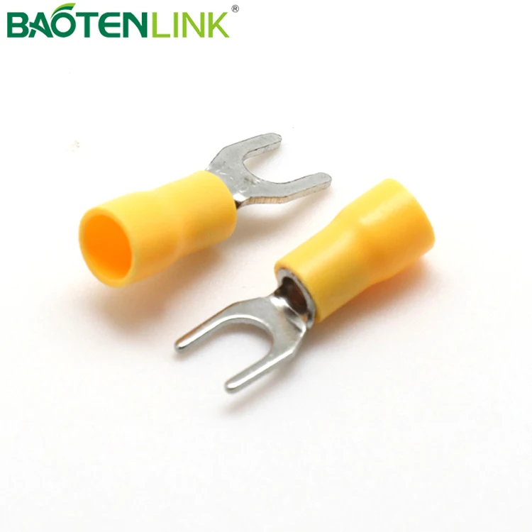 BAOTENG Crimping wire SV spade PVC terminal lugs pin type insulated wire end lugs
