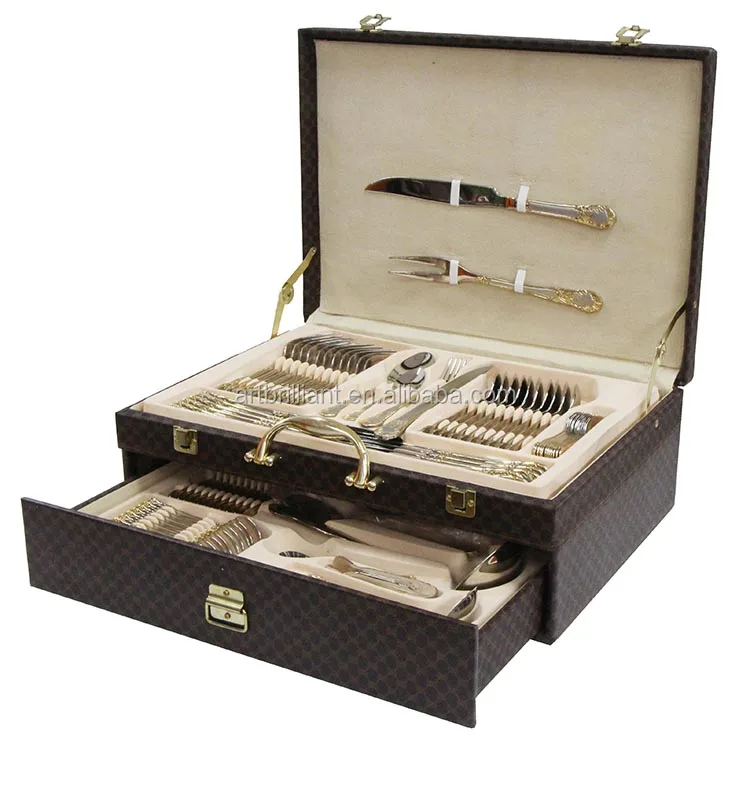 hoffburg 86pcs 72pcs 84pcs cutlery set with wooden case
