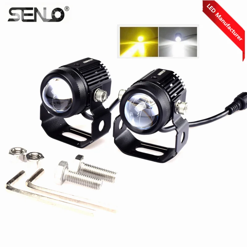  Новый оригинальный мини-фонарь для вождения лазерный пистолет мотоцикла двухцветный белый желтый светодиодный фонарь вспомогательный