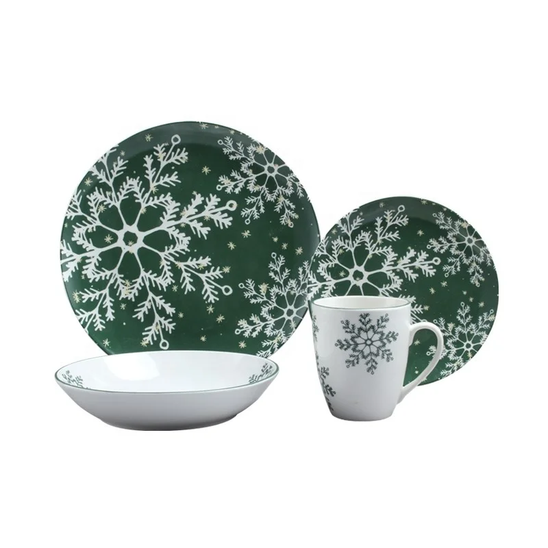 2022 Лидер продаж на Amazon набор роскошной керамической посуды из 16 предметов наборы фарфоровой плитки