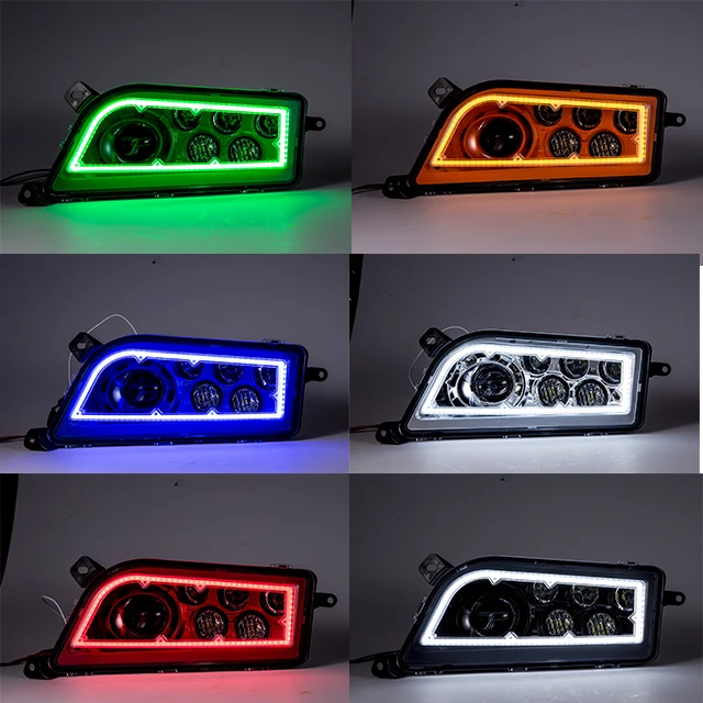 ATV Угловые глаза синий зуб контролируемый ATV RGB светодиодная фара для RZR 1000 Polaris