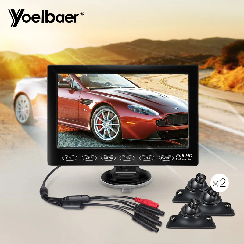 yoelbaer cameras for car 120 degree car rear view parking reverse camera car camera front and rear