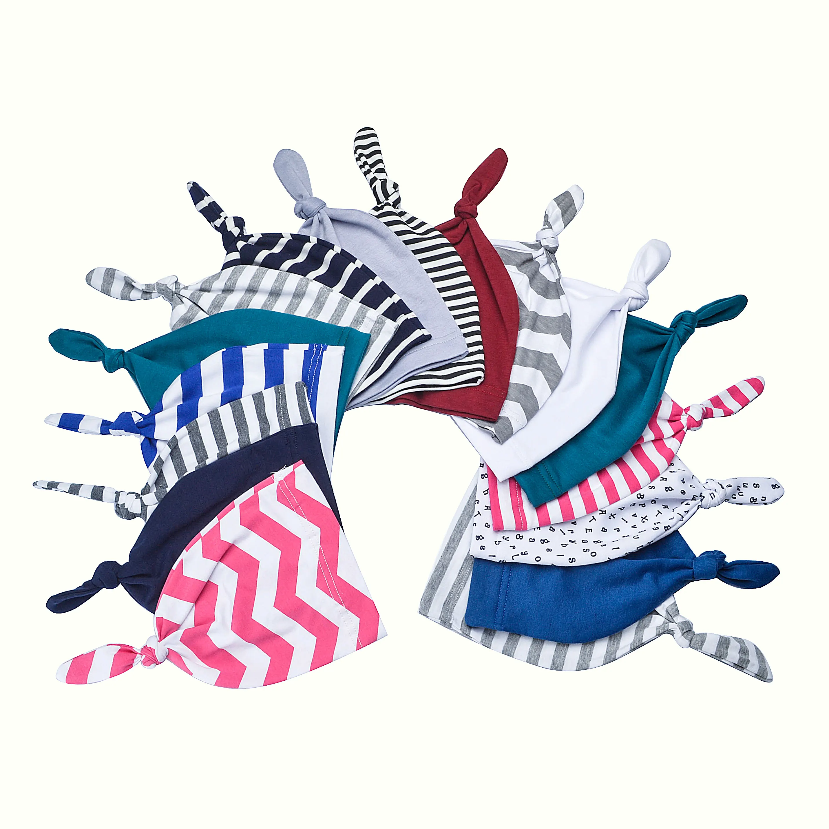 Stripe Baby Beanie hat Comfortable Baby Knot Hat