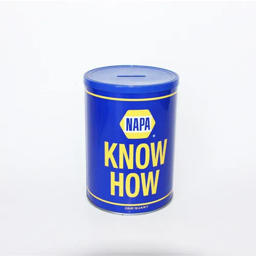 
Wholesale round tin coin saving piggy money tin box 