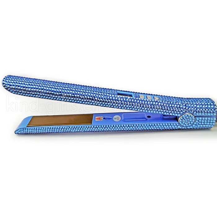 Wholesale crystal hair straightener bling bling private label flat irons