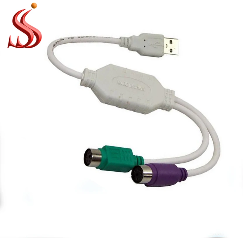 Wholesale USB to PS/2 PS2 adapter  Keyboard Mouse Adapter Converter cable