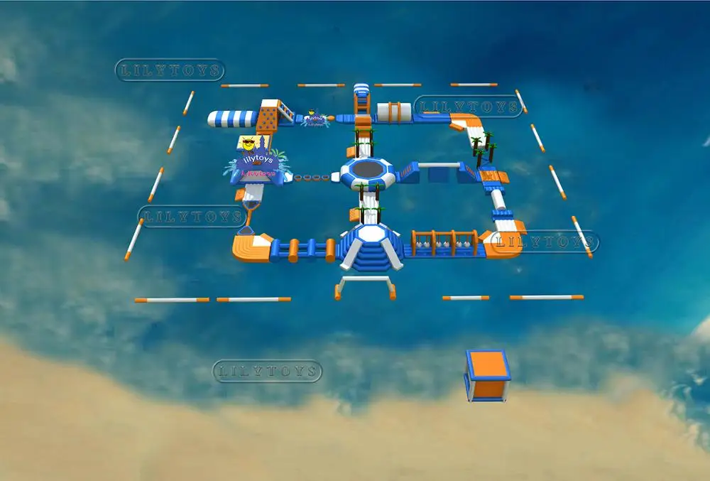 Sea Inflatable Floating Water Parks,Floats Water trampoline games For Adult With CE TUV EN25649