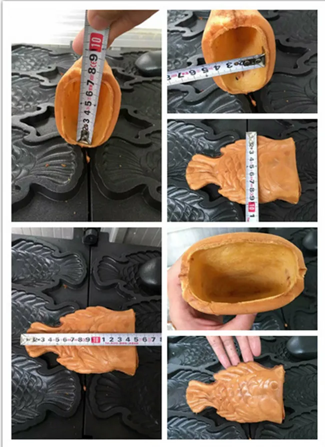 3 шт. антипригарная вафельная машина Taiyaki для приготовления мороженого 110 В