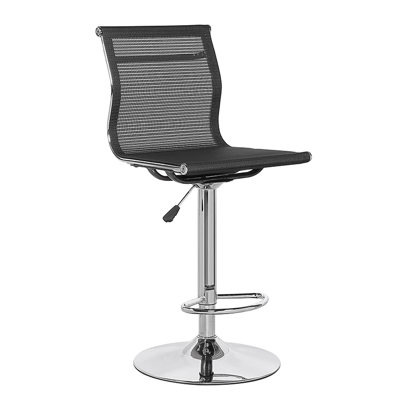 
Modern hot sale short mesh back swivel metal adjustable bar stool 