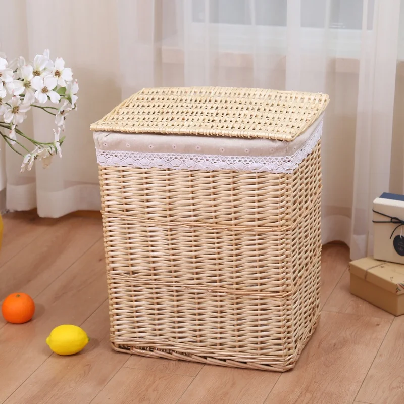 
high quality wicker basket from fuyang city/white wicker laundry basket made by willow for hotel.... 