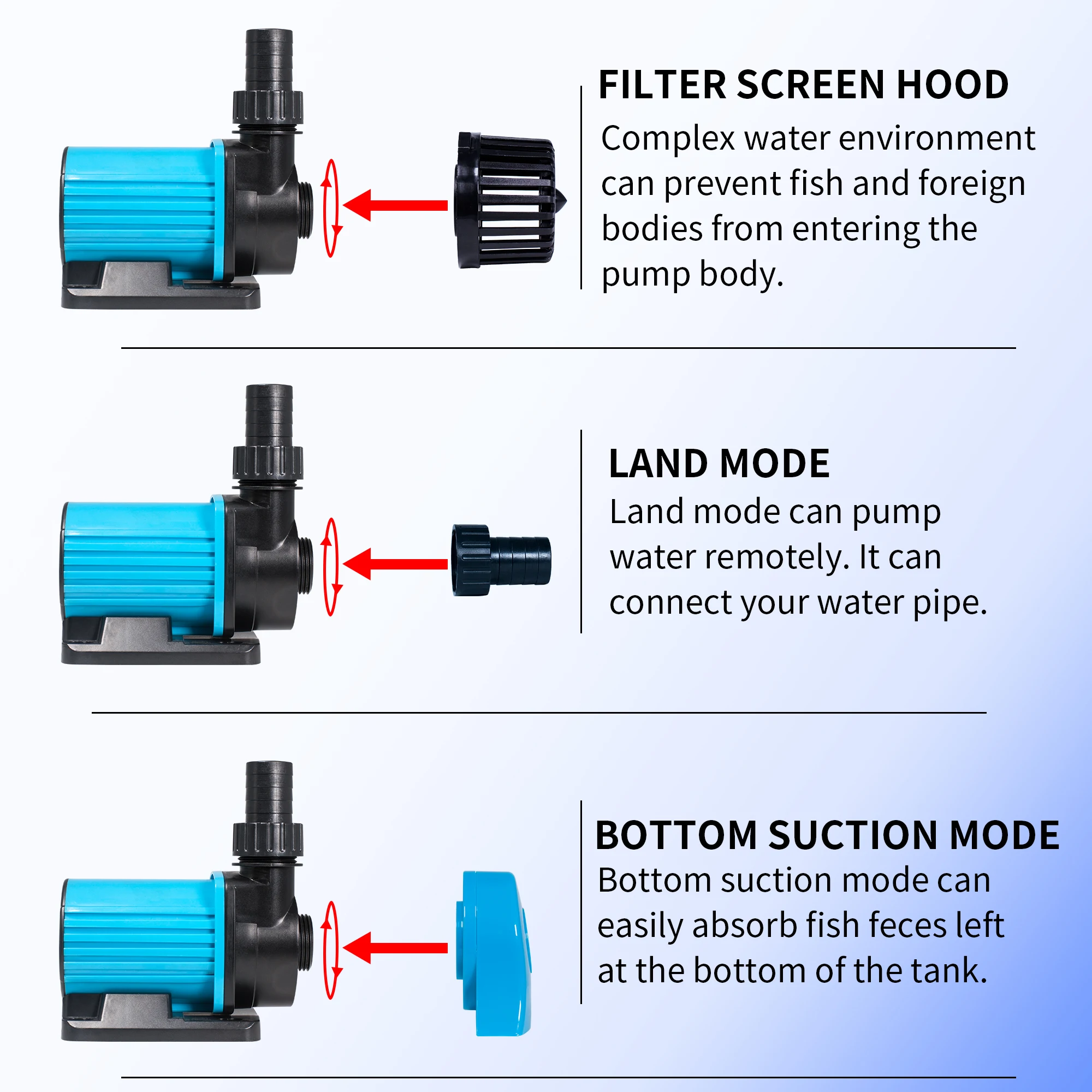 AQUADREAM  BPL-12000 Great quality Amphibious Water Pumps for fish pond solar powered fountain pump