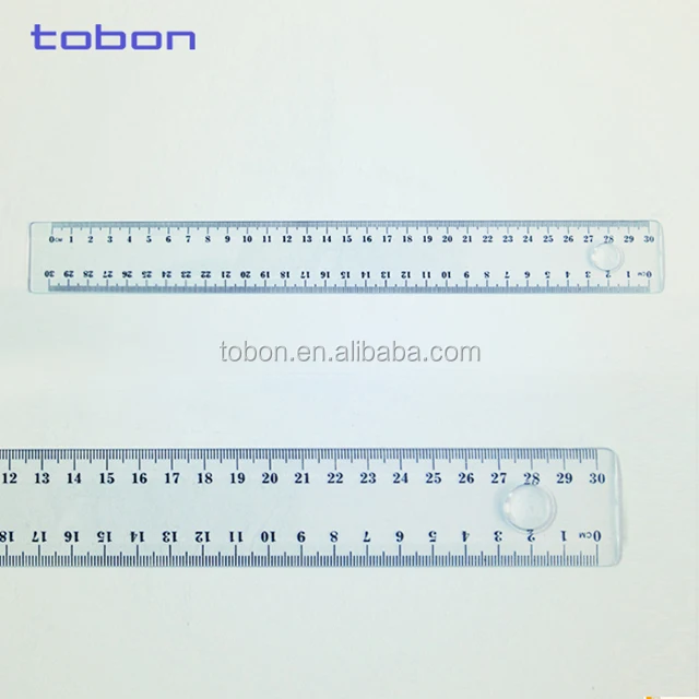 30cm transparent clear magnifying glass plastic ruler