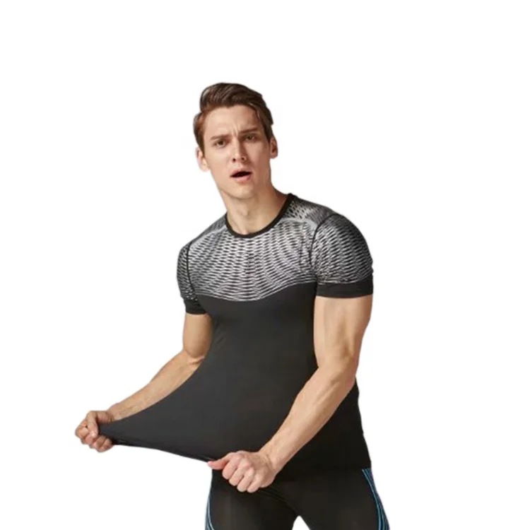 Ptsports wholesale printing cool dry men fitness gym T-shirt active jogging worket shirt