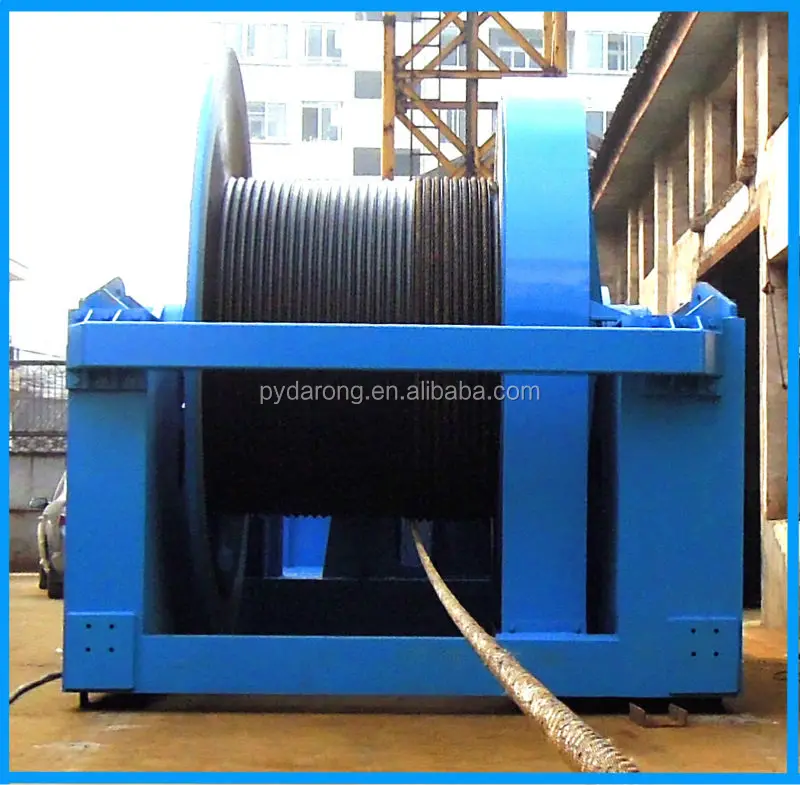 electric free fall winch for pile driver marine tugboat hand brake used on oil gas drilling platform offshore boring island