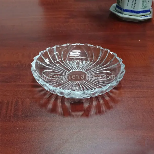 Round Glassware Dinnerware Antique Clear Glass Plates