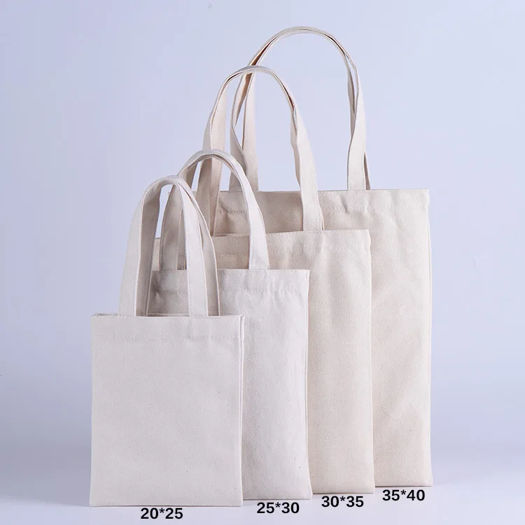 customize plain reusable cotton shopping bag