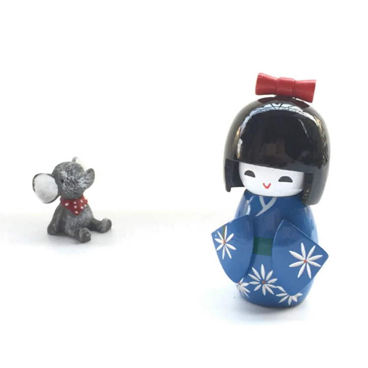 FQ Brand High Quality Colors Kids Kimono Inexpensive and Fine Toy Girl Japanese Wholesale Wooden Mini Japanese Dolls