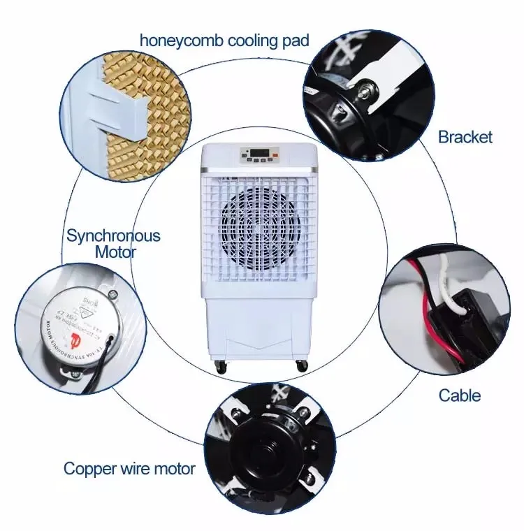 
New arrival evaporative water cooling air cooler fan with remote 
