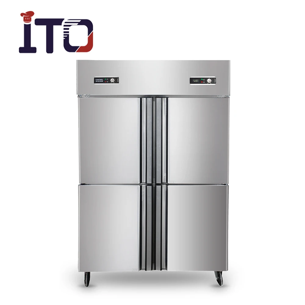 Commercial 4 Door Commercial Stainless Steel Upright Deep Freezer For Sale