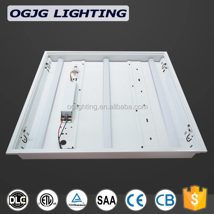 5 years warranty etl dlc office recessed school steel housing ceiling grid lighting fixture classroom led grille light