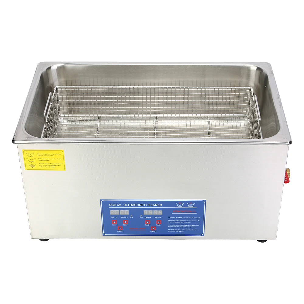 Машина для очистки с цифровым ЖК-дисплеем 22 л, 1080 Вт, ультразвуковой очиститель, бак для ванны с корзиной для очистки