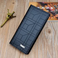 Leather Purse Rfid Long Male Clutch Wallet Mens Money Bag Slim Wallet Men Lather Wallet For Men