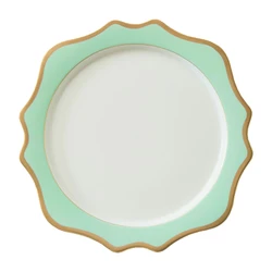 European style high-grade porcelain gold rim charger plate dinner set tableware wedding dinnerware