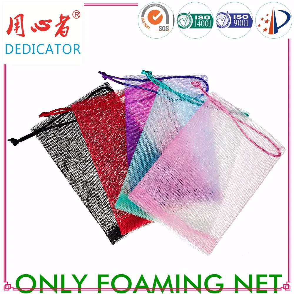 Foaming facial cleanser PE net for facial cleansing soap net bag A42