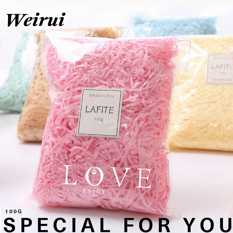 
Manufacturers wholesale raffia shredded paper gift boxes filled with corrugated paper silk conventional paper silk DIY handmade 